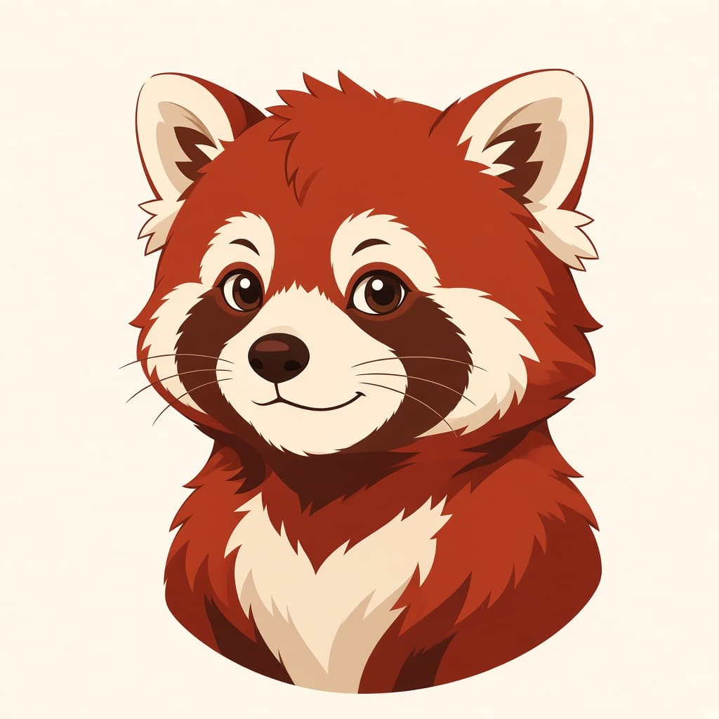 Red panda mascot for Ebube Chukwuma